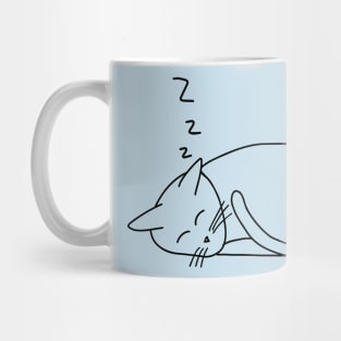 Cute Hand drawn sleeping kitty cat Mug